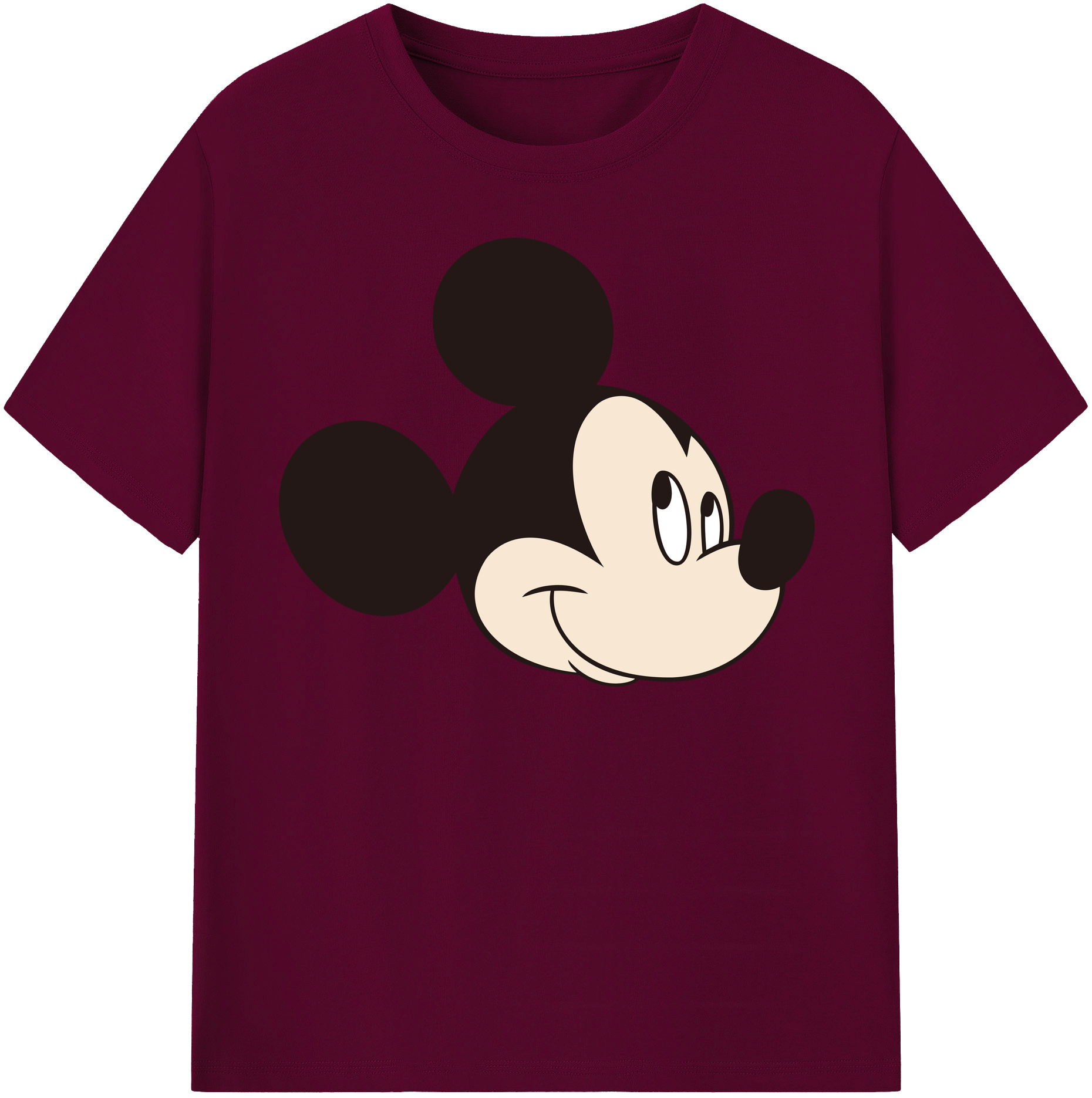 （画像用） ミッキーマウス Mickey Mouse レディースカジュアルプリントTシャツ（綿100％）